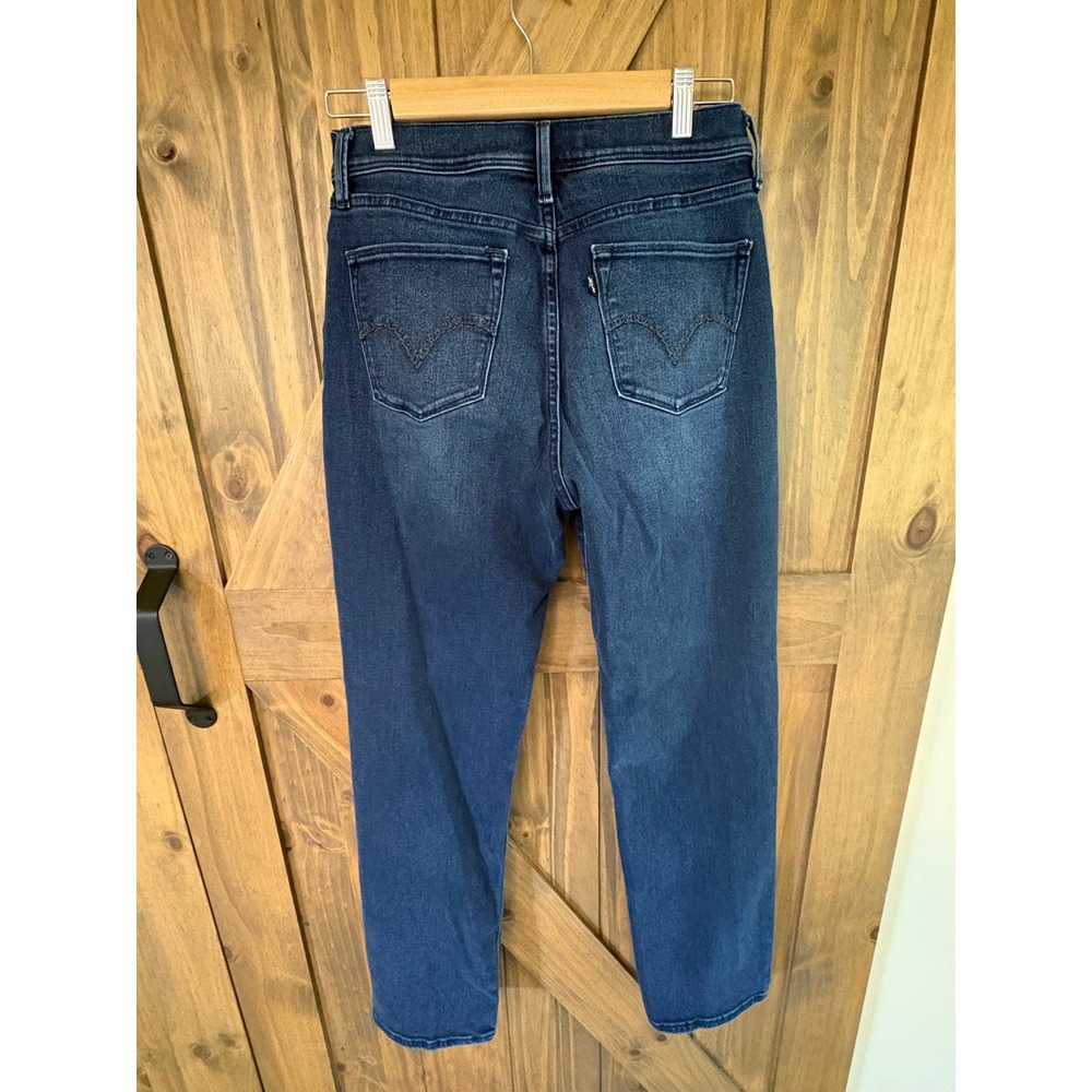 Levis 512 Perfectly Slimming Straight Leg Jeans Womens Blue Denim Size 8 Medium - Picture 2 of 4